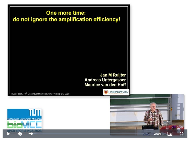 One More Time: Do Not Ignore the Amplification Efficiency!